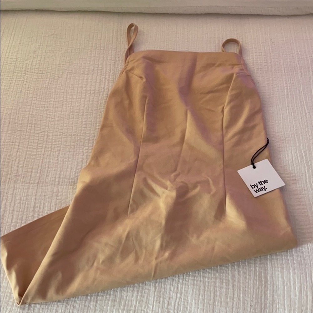 Nude Open Back Slip Dress
